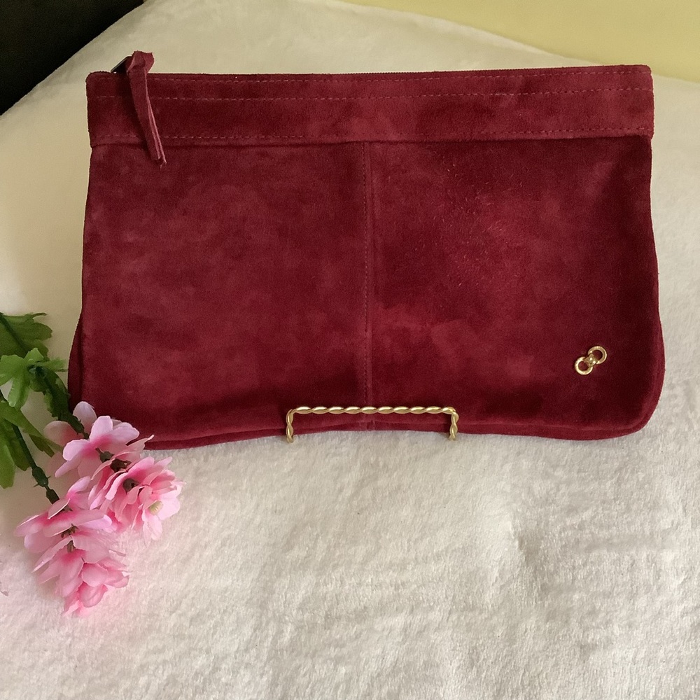 Suede Leather Clutch - Picture 1 of 11
